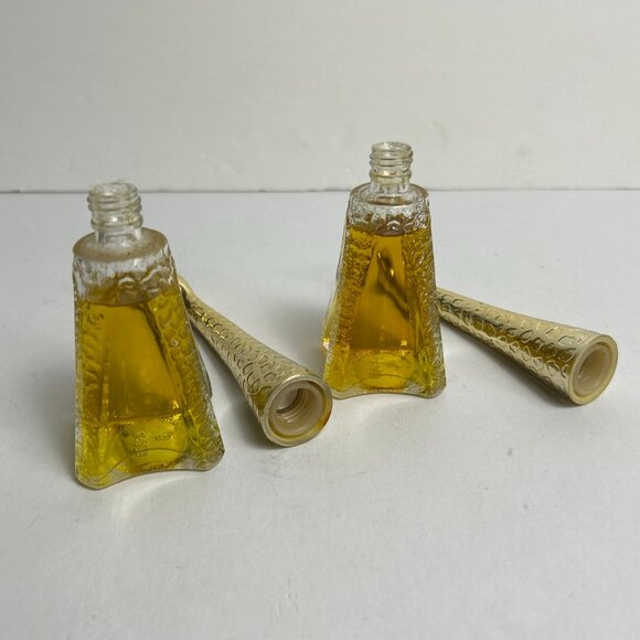 Vintage 1976 Avon Graceful Giraffe Perfume Bottle Lot | Full, Gold Neck - Picture 13 of 16
